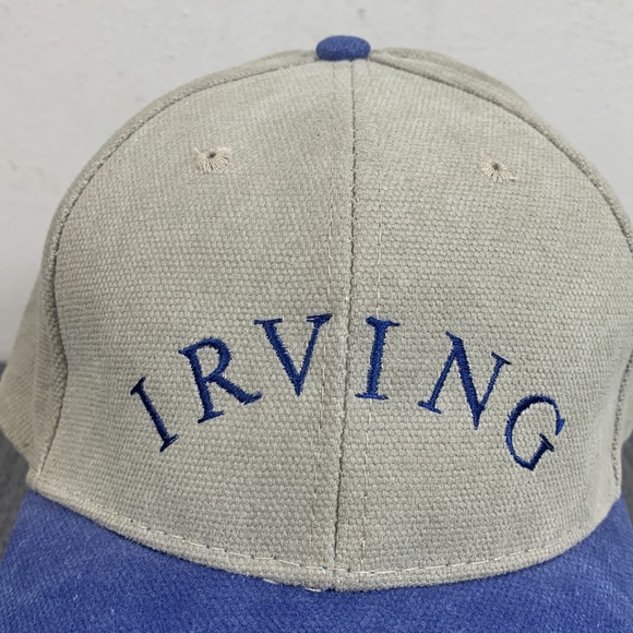 Irving Baseball Hat Mens OSFA Muted Green Blue Brim Strapback cap Toppers - Picture 3 of 13